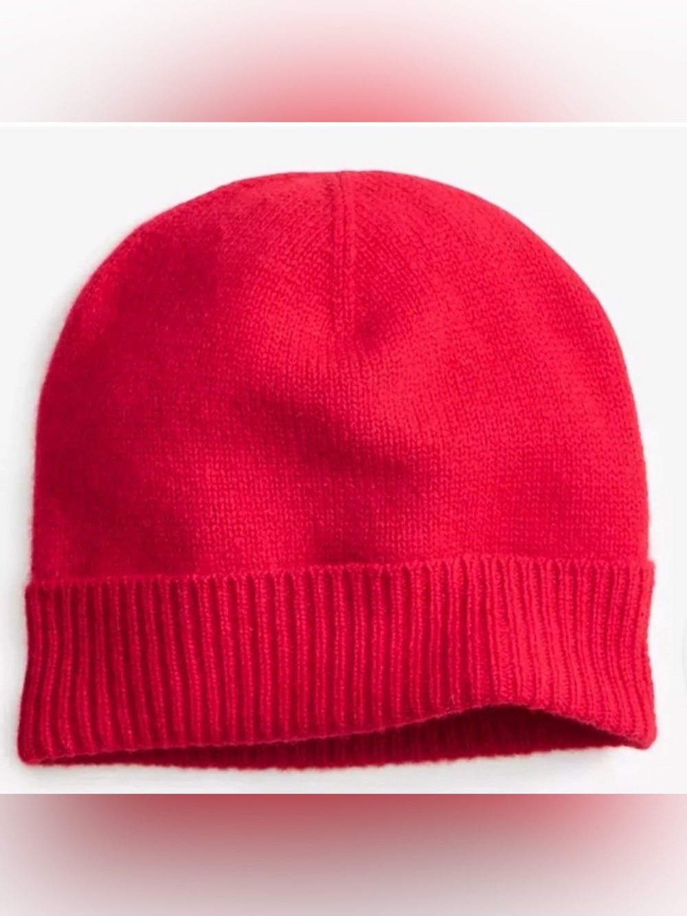 Charter Club Cashmere Cuffed Beanie Hat Women's One Size RED